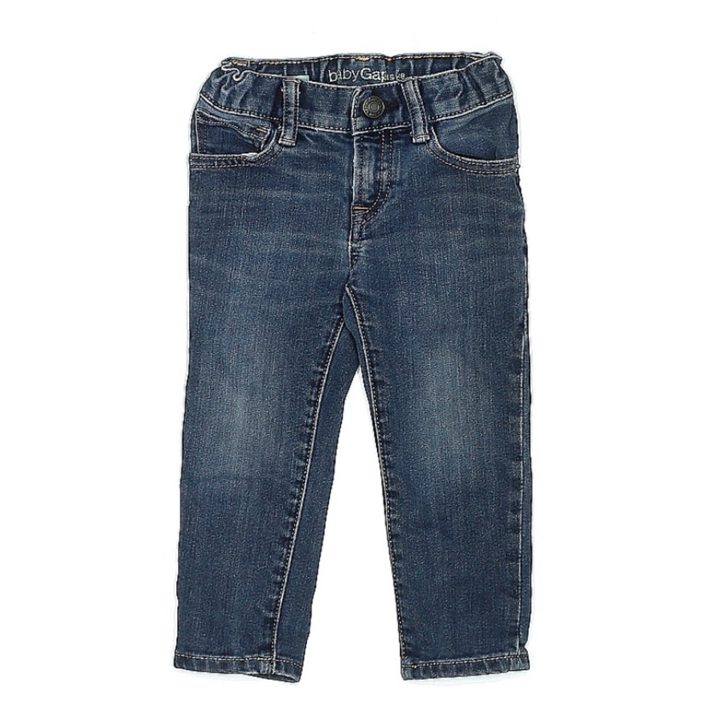 Baby Gap Skinny fit elastic waist Blue Jeans 2 Years kids clothes unisex bottoms
